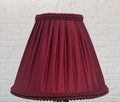 Candle Lampshade Ruby Pleated