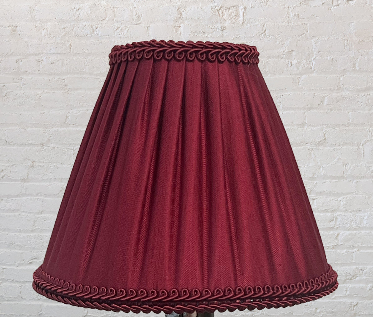 Candle Lampshade Ruby Pleated