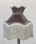 FAIRY CANDLE SHADE DUSKY PINK VELVET