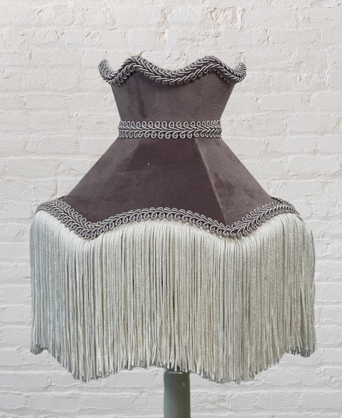 FAIRY CANDLE SHADE DUSKY PINK VELVET