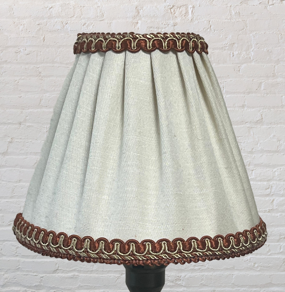 Candle Lampshade Cream Pleated