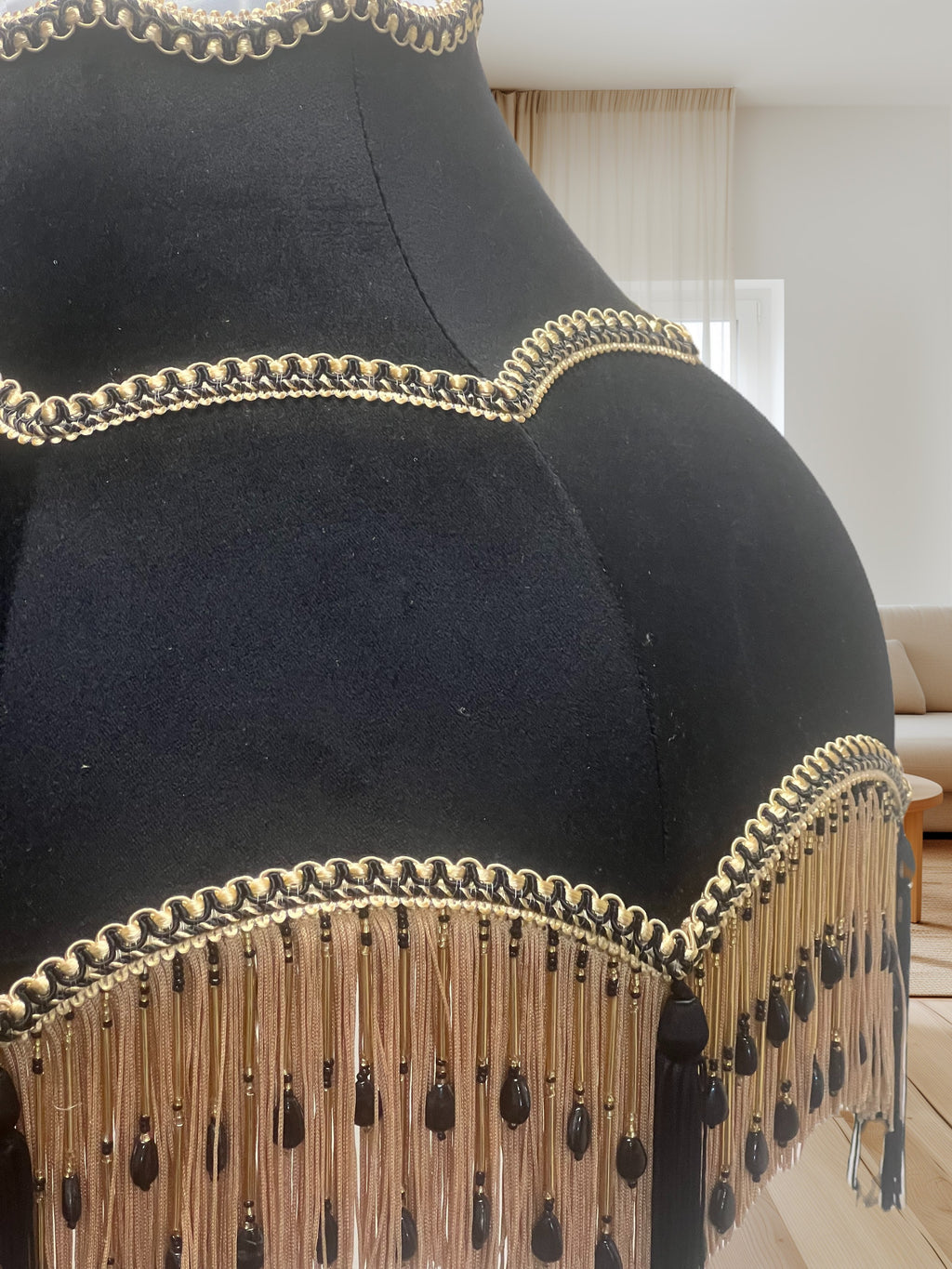 Maia Lampshade Black Velvet