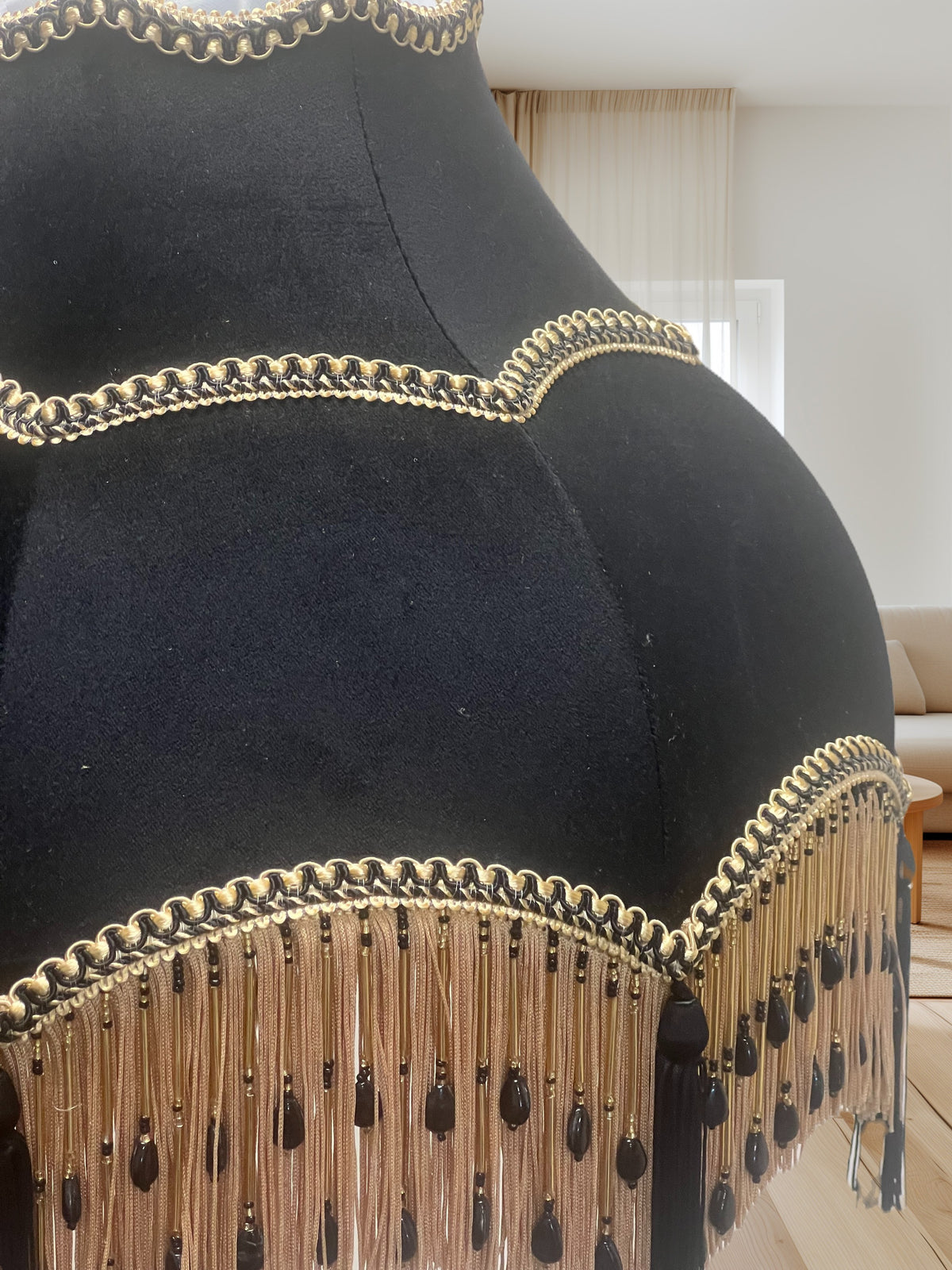 Maia Lampshade Black Velvet